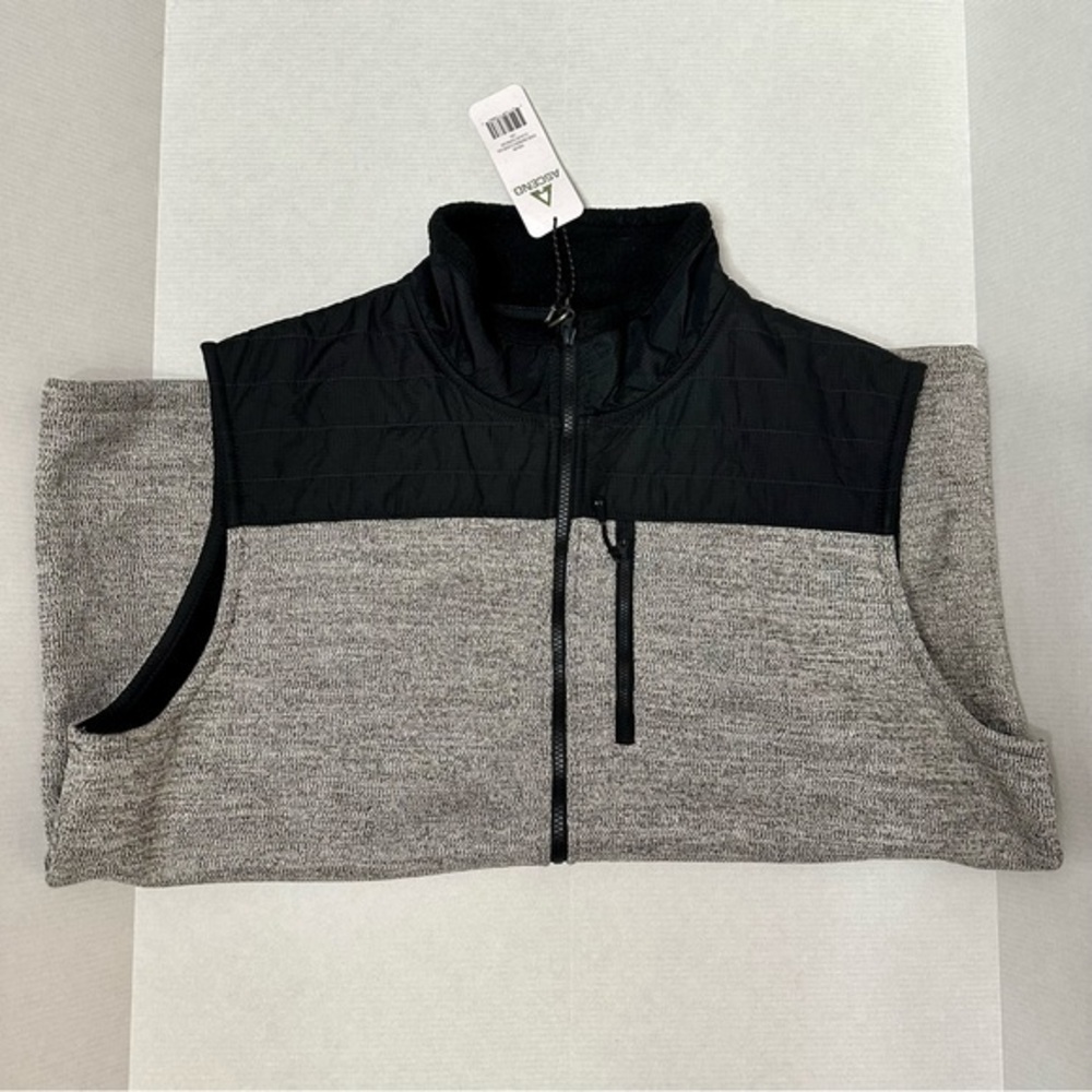 Bass Pro Shop Mens Sz 2XL Black And Grey Full Zip Vest Outdoor Cowboy Western